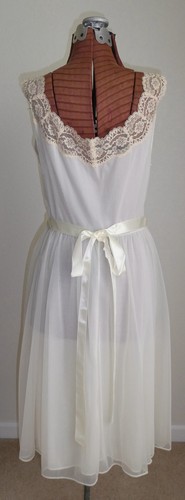 Vintage 50's Vanity Fair Bridal Peignoir 2 Piece Nylon Lingerie Set Gown Robe 36 - Picture 7 of 10