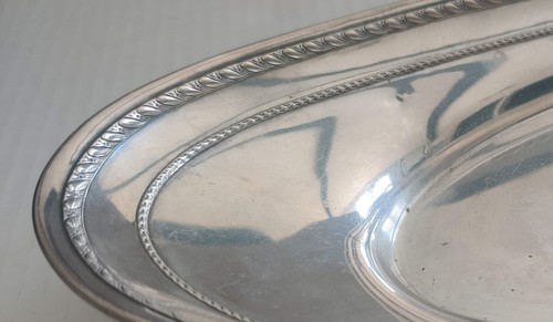 Antique Alvin Sterling Bread Tray 245+Grams 12x6 Oval Bowl Rope Edge - Picture 5 of 6