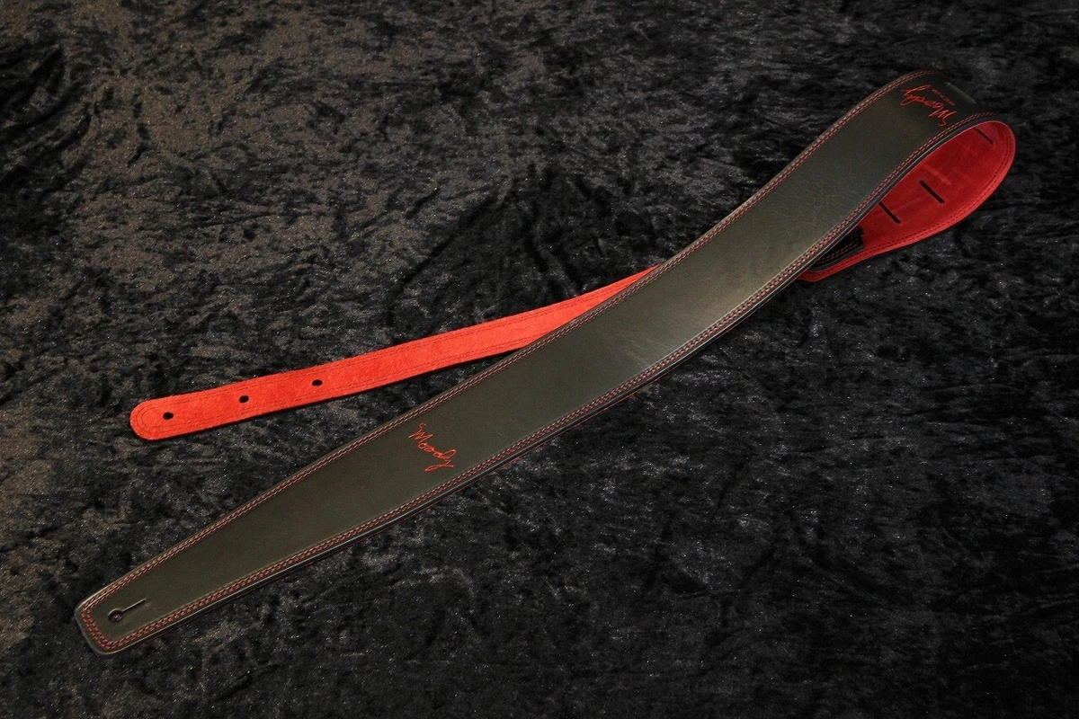 Moody Straps Leather/Suede 2.5 Standard Black/Red Good quality from Japan