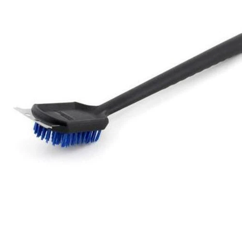 BBQ Grill Nylon Bristle Cleaning Brush w/ Extra Replaceable Head & Steel Scraper