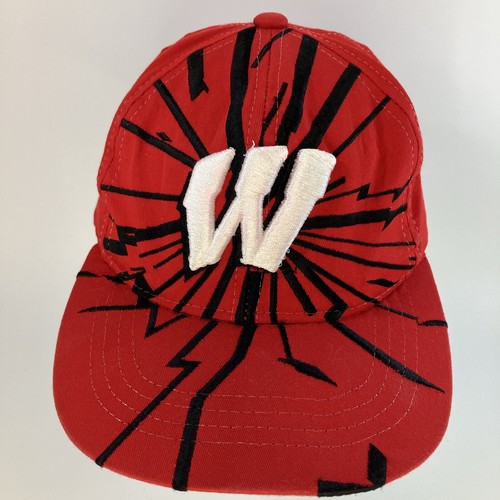 VTG Wisconsin Badgers Starter Right Hat Youth Collision Shatter Snapback Hat