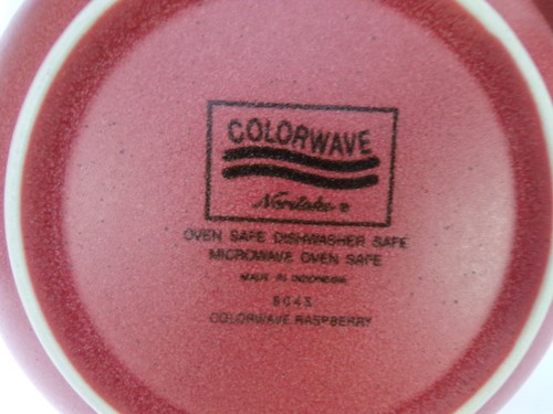 Vintage 3 pezzi Noritake Colorwave lampone piatti pranzo ciotola pasta H23 - Foto 4 di 8