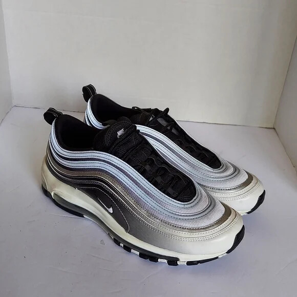 Nike Air Max 97 Men Black Gray Silver White Iconic Athletic Shoe Size 9