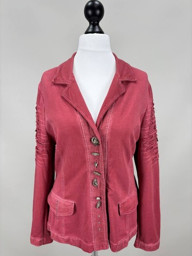 Womens blazer Bottega by Elisa Cavaletti Size L Color Red - Picture 2 of 11