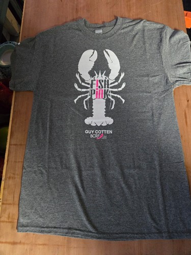 Guy Cotton Fisch rosa Hummer T-Shirt groß - Bild 1 von 4