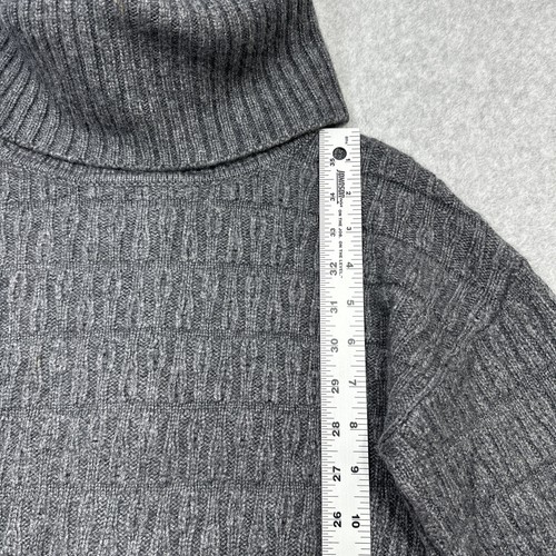 Lacoste Cowl Neck Tunic Sweater Gray Wool Cashmere Blend Soft Cozy Pullover - Picture 7 of 16