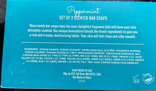 Savon 3er Set Pfefferminz Duft Bad Bars Weihnachten Geschenkset - Bild 2 von 4