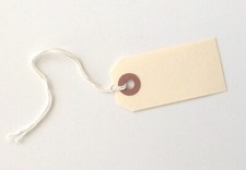 MACO Manila Strung Shipping Tags, 1, 2-3/4" x 1-3/8", Reinforced Hole - Pk / 500