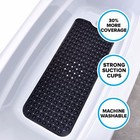 Extra Long Bath Mat (16"W x 39"L) in Solid Black by SlipX Solutions