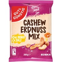 Gut&GüNstig Cashew-Erdnuss-Mix Mit Honig und Salz Karamellisiert 200G Packung