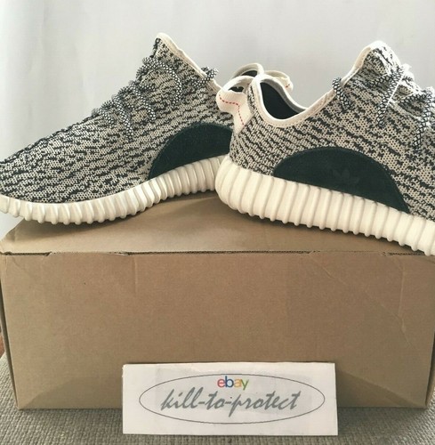 (USATO) ADIDAS YEEZY BOOST 350 LOW TURTLE COLOMBA US8 UK7.5 AQ4832 2015 Autentiche - Foto 8 di 11