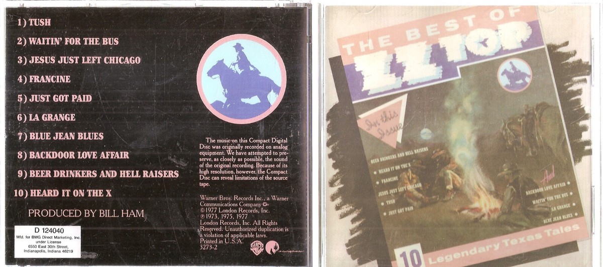 ZZ Top - The Best of ZZ Top (CD, Jan-1984, Warner Bros.) #1024KF