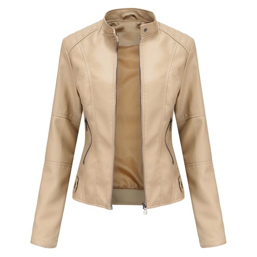 Womens Leather Jacket Slim Fit Coat Designer Genuine Leather Top Motorcycle\\ - Picture 28 of 33