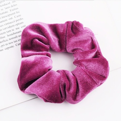Velvet Hair Scrunchies Elastic Hair Bobble Ponytail - Imagen 8 de 38