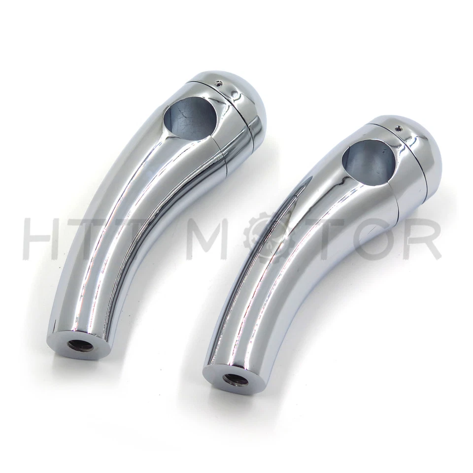 Elevadores de manillar cromados personalizados de 1" elevadores de manillar para Harley Choppers Dyna Foto 3 de 4