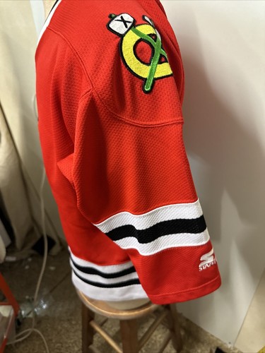 Starter Herren rot Chicago Blackhawks Hockey-NHL Sport Trikot Größe L/XL - Bild 3 von 7