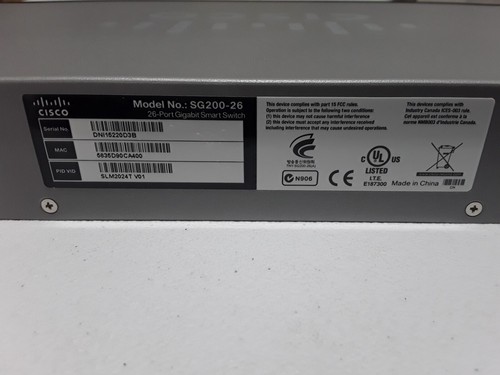 Cisco Small Business SG200-26 26-Port Gigabit PoE Smart Switch - Picture 3 of 3