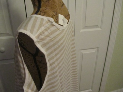 V521 STYLE & CO Women's Striped Sleeveless Top Tank Plus Size 4X Cream Beige NEW - Picture 10 of 10