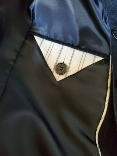 New ANNE KLEIN PLATINUM Suit INK BLUE STRIPEs Classic Jacket BLAZER SIZE 14 XL - Picture 14 of 15