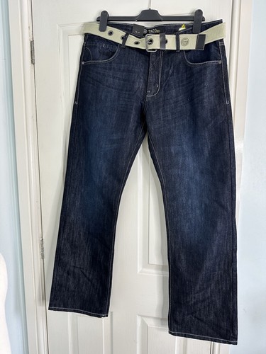 "Pantalones de mezclilla azules para hombre Enzo ZE 989 pierna recta talla 36R/pierna 32""" - Imagen 8 de 8