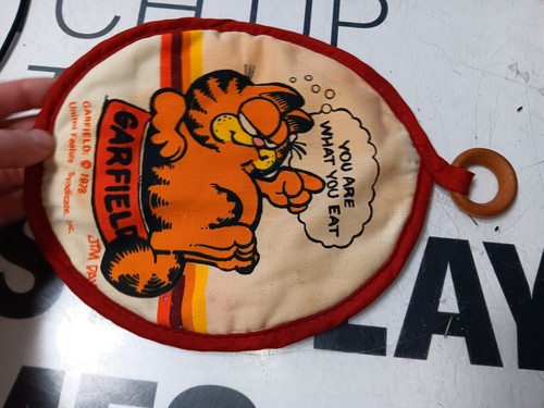 Garfield 1978 ^Bien Usado^ Soporte para Olla con Anillo de Madera ERES LO QUE COMES Jim Davis - Imagen 14 de 15