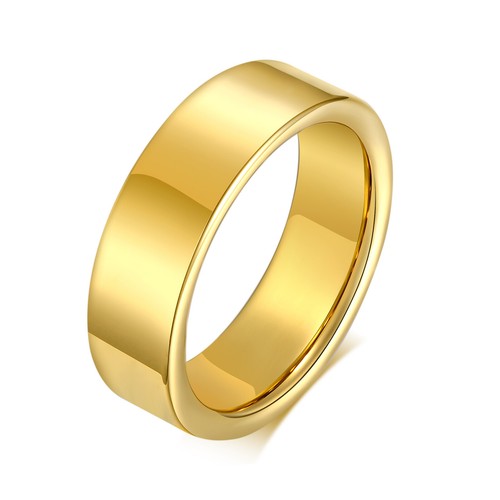 2/4/6/8MM Tungsten Carbide Band Men's 18K Gold /Silver Polished Ring Size 5-12 - Picture 3 of 17