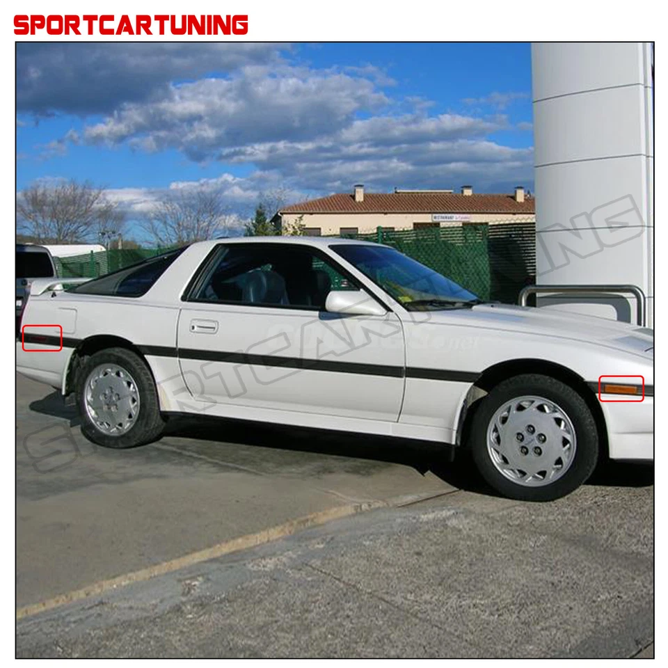 For 1986-1992 Toyota Supra Mk.3 Smoked LED Front Rear Bumper Side Marker Lights Foto 4 de 4