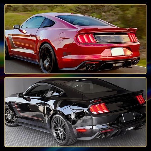 Rear LED Side Marker Lights Bumper Lamps Clear Lens For 2015-2023 Ford Mustang - Picture 12 of 13