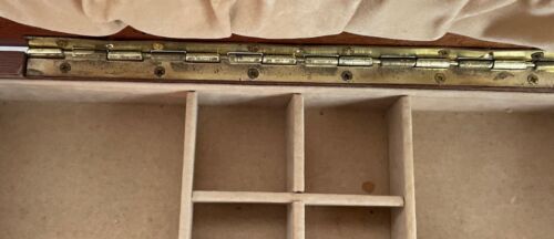 Old 1970 Montgomery Wards Green Marble Top Vintage Wood Jewelry Box with Drawer - Picture 6 of 11