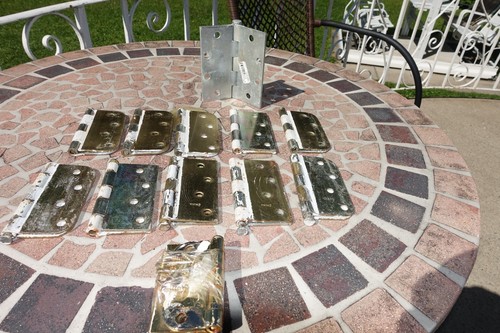 Vintage *BUNDLE* of *14* Brass DOOR HINGES 4" x 2.5" Hardware Parts Frame Latch