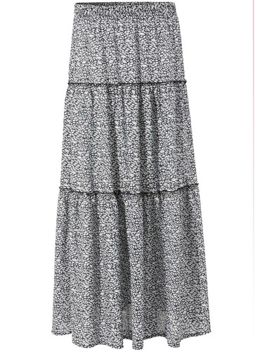 Aniston CASUAL Falda Maxi Estampado, Blanco y Negro. ¡¡¡NUEVO!!! OFERTA%%% - Imagen 3 de 4