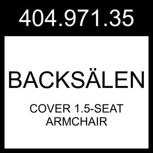 IKEA BACKSALEN BACKSÄLEN Cover 1.5-seat Armchair Blekinge White   404.971.35
