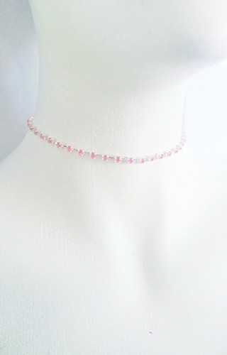 Diamante bling sparkly rhinestone diamond crystal chain choker necklace gift UK - Picture 6 of 12