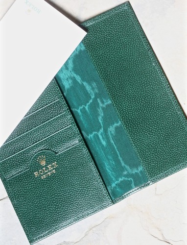 ¡LOS ÚLTIMOS! Reloj Rolex De Colección Cuero Chequera Pasaporte Billetera Portanotas - Imagen 4 de 6