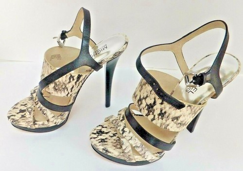 Michael Kors Nadja Platform Sandal in Natural/Black, Reg $165.00 Size 6M - Picture 7 of 8