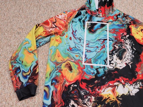 Fresh Hoods Sweatshirt Mens 2XL Psychedelic Trippy Pullover Hoodie Streetwear - Picture 4 of 13
