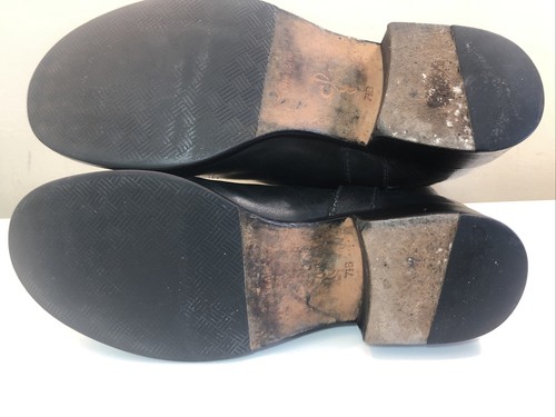 Cole Haan #D35875 Womens 7.5 B Leora Black Mid Calf Buckle Pull On Biker Boot - Picture 8 of 12