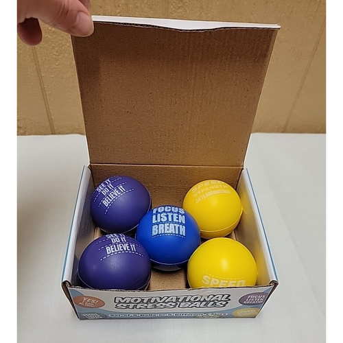 Pick A Toy Motivations Stressbälle 5er Pack 3 Farben Angst Kinder Erwachsene - Bild 1 von 7