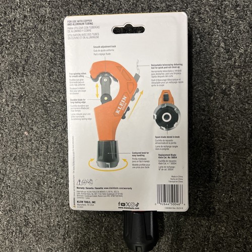 KLEIN TOOLS 50061 1-5/8-Inch Quick-Adjust Tubing Cutter SAME DAY SHIPPING! - Picture 2 of 3
