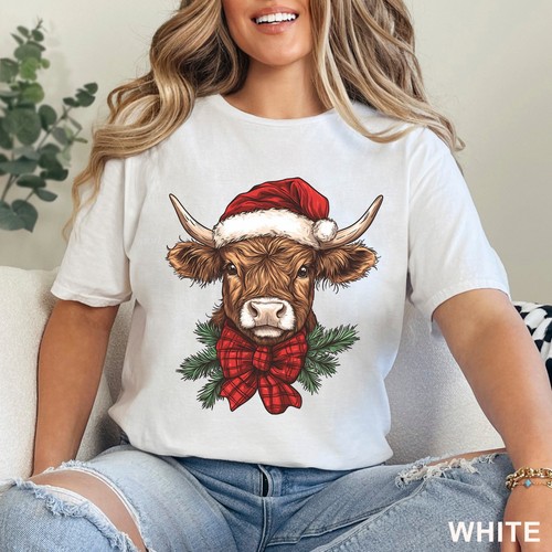 Cow Coquette Christmas Shirt, Merry Christmas Heifers Tee, Highland Cow, 203740 - Picture 21 of 24