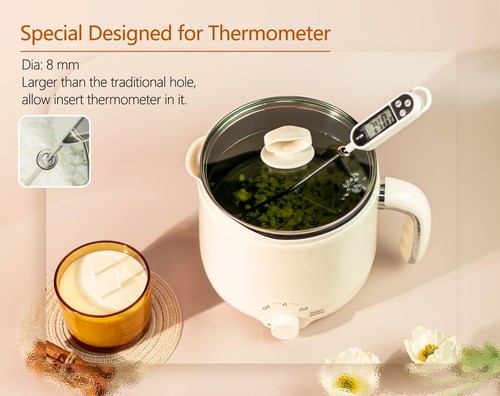Electric Wax Melting Pot, 60oz/1.8L Wax Melter for Candle Making with Spout f... - Picture 4 of 6