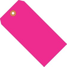 4 1/4 x 2 1/8" Shipping Tags, Pink 13 Pt. 1000/Case