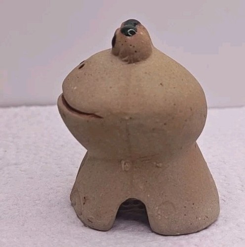 Frog Flower Pot Hugger 2" Tall x 1 1/2" Wide x 2" Long Brown - Picture 3 of 9