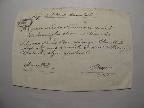 Seltener ungarischer handgeschriebener Umschlag um 1800 mit rotem Wachssiegel von Pest - Bild 5 von 7