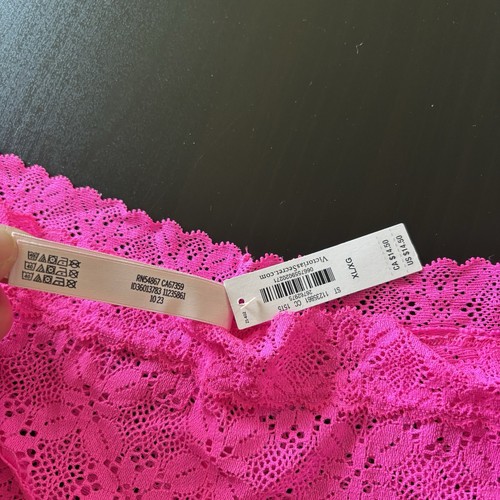 Victoria's Secret Floral Cheeky Lace Panty PINK XL New With Tags - Imagen 4 de 4