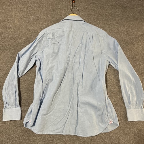 Hammer Made 100% Baumwolle italienischer Stoff blau Button Down Langarm Gr. 41/16 - Bild 6 von 6