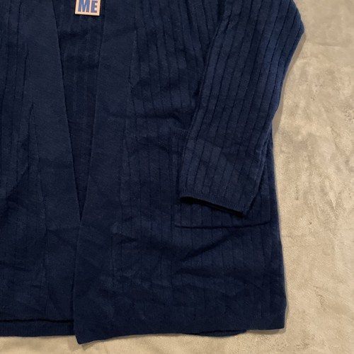 No Name Damen kleiner dünner Kaschmirpullover marineblau Hüfttaschen Taillenschlitz neu mit Etikett  - Bild 5 von 13