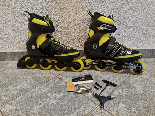 K2 Inline Skates Herren Velocity Sport - 46 - Inliner WIE NEU - SIGNALGELB - Bild 2 von 10