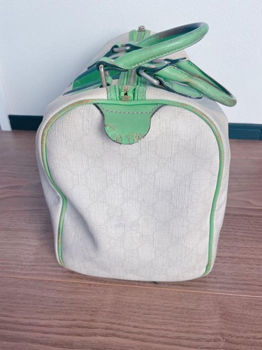 Bolso GUCCI GG Joy Line Mini Boston Lona Cuero Gris Verde Plata Herrajes - Imagen 16 de 24