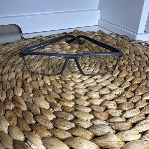 Porsche Design Eyeglasses Frames  A Matte Black Square Full Rim 56-14-140 - Picture 1 of 7